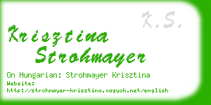 krisztina strohmayer business card